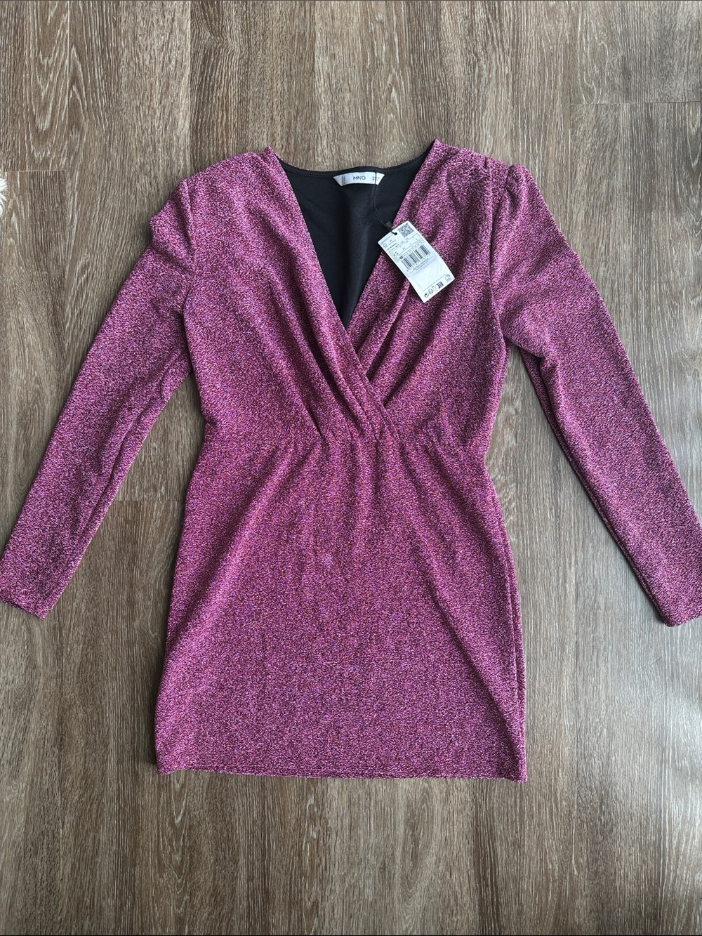 MNG by Mango Pink Sparkle Mini Dress